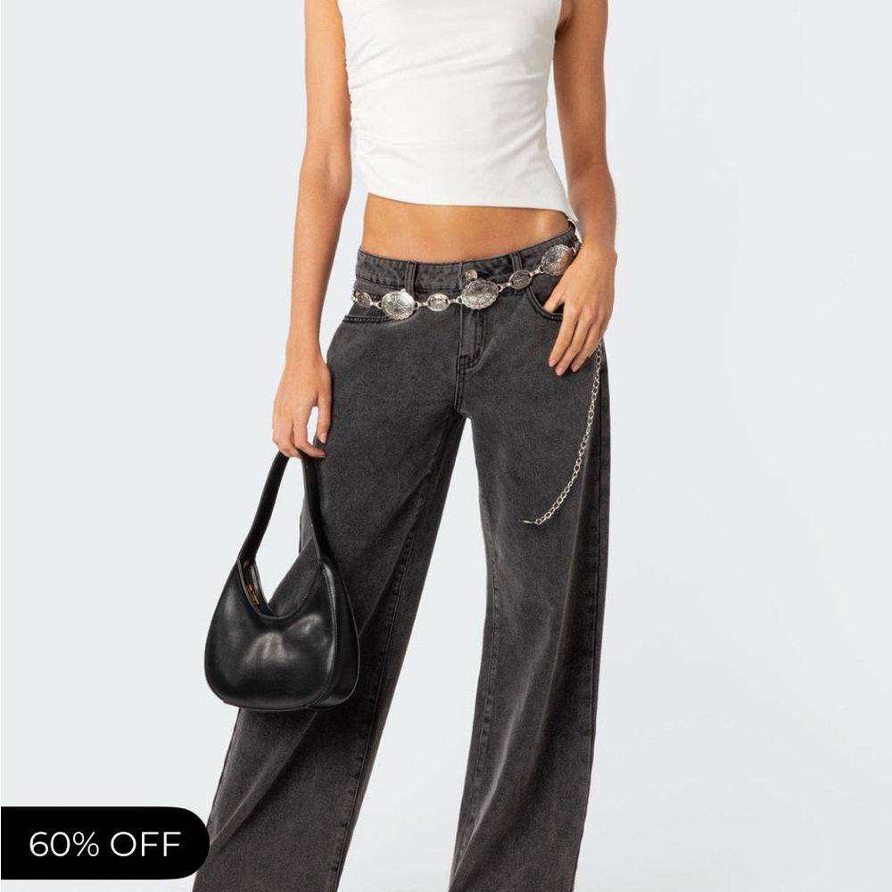 Edikted Gray Denim Jeans